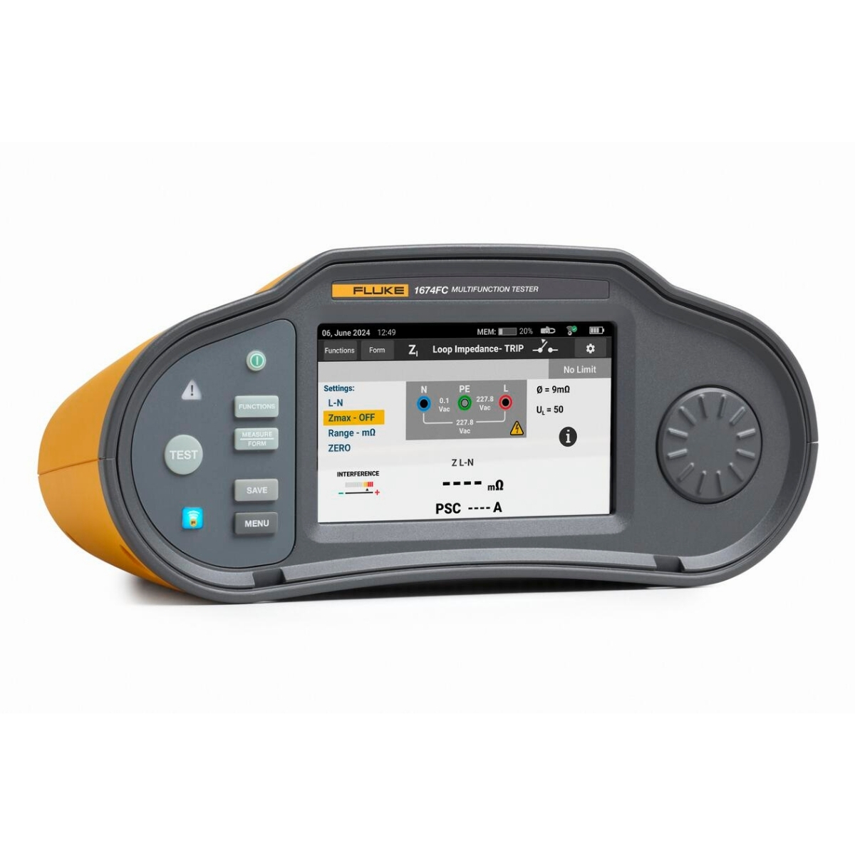 Comprobador de instalación eléctrica Fluke 1674 FC  y licencia Trutest